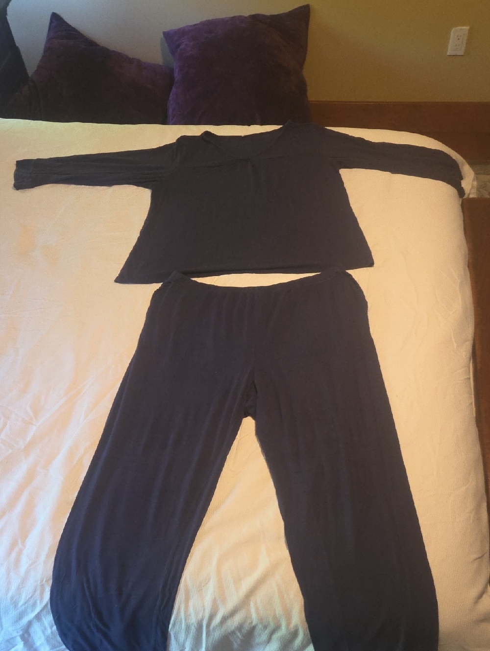Women’s Cozy Long Sleeve Navy Pajama Set